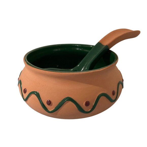 Mexican Fiesta Salsa Bowl And Ladle - Picture 1 of 10